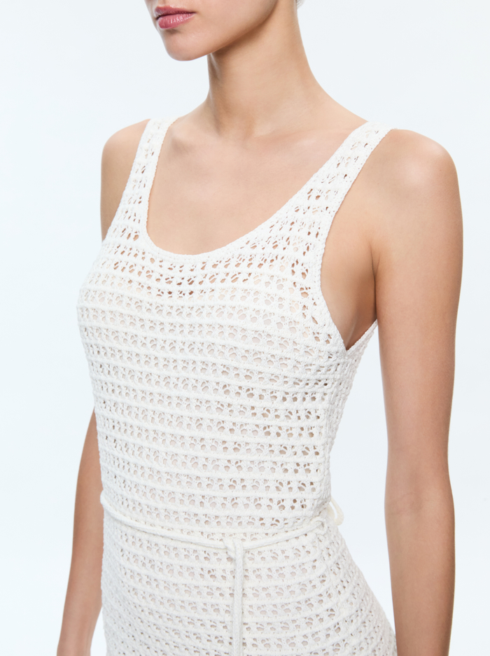 TOMOKO WAIST TIE DRESS - VANILLA image 1 - Alice And Olivia