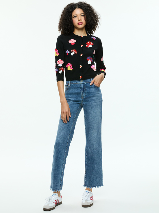 BLACK MULTI-RUTHY CARDIGAN