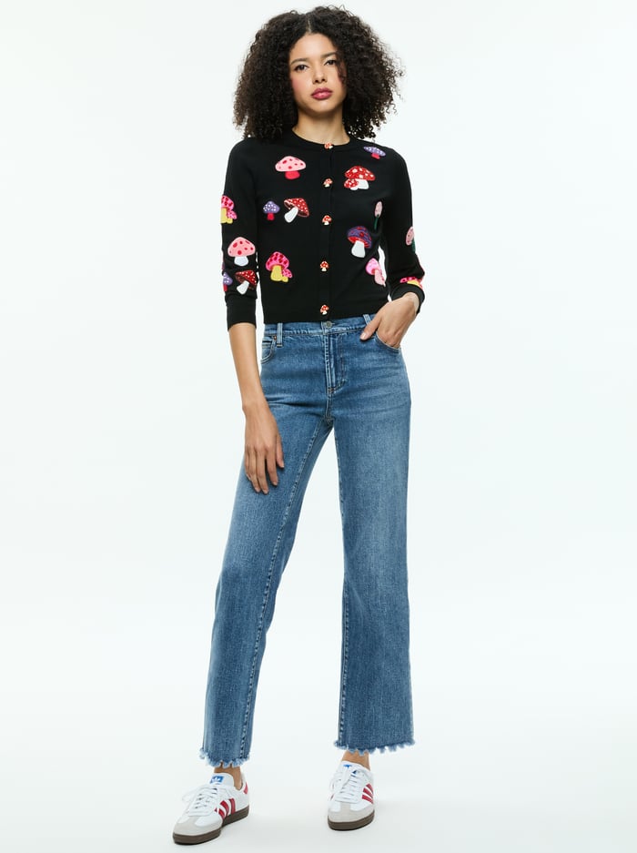 RUTHY CARDIGAN - BLACK MULTI image 4 - Alice And Olivia