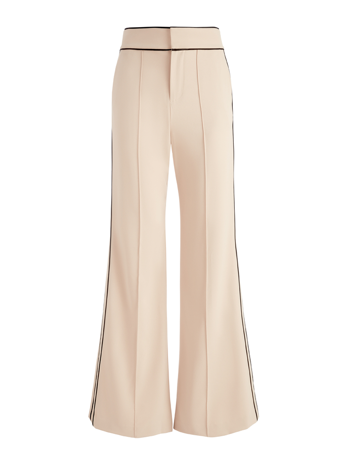 DYLAN PIPED HIGH WAIST PANT - ALMOND/BLACK image 5 - Alice And Olivia