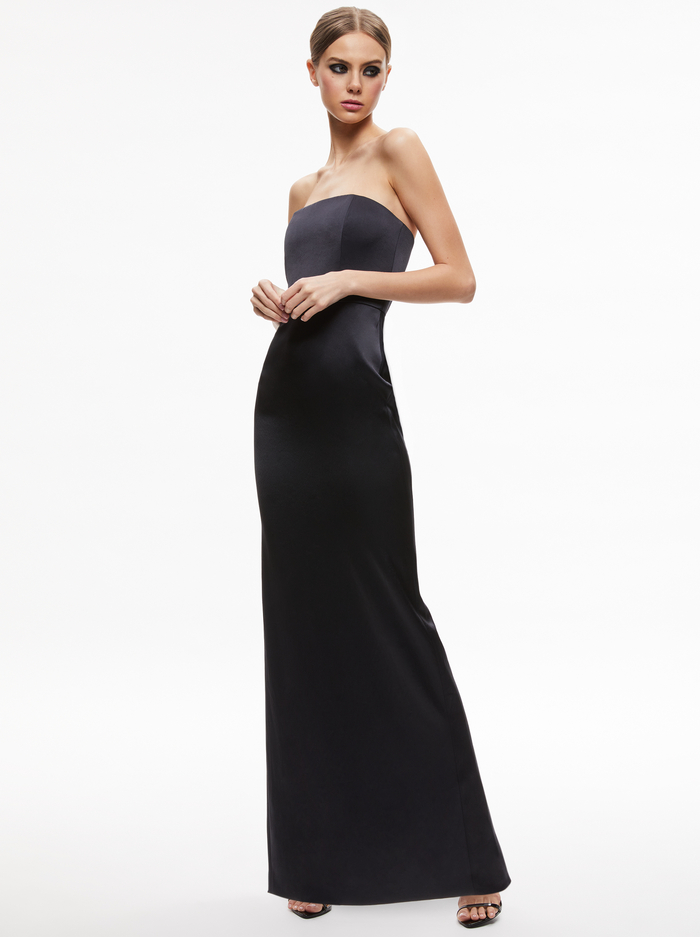 DOREEN STRAPLESS MAXI DRESS - BLACK image 4 - Alice And Olivia