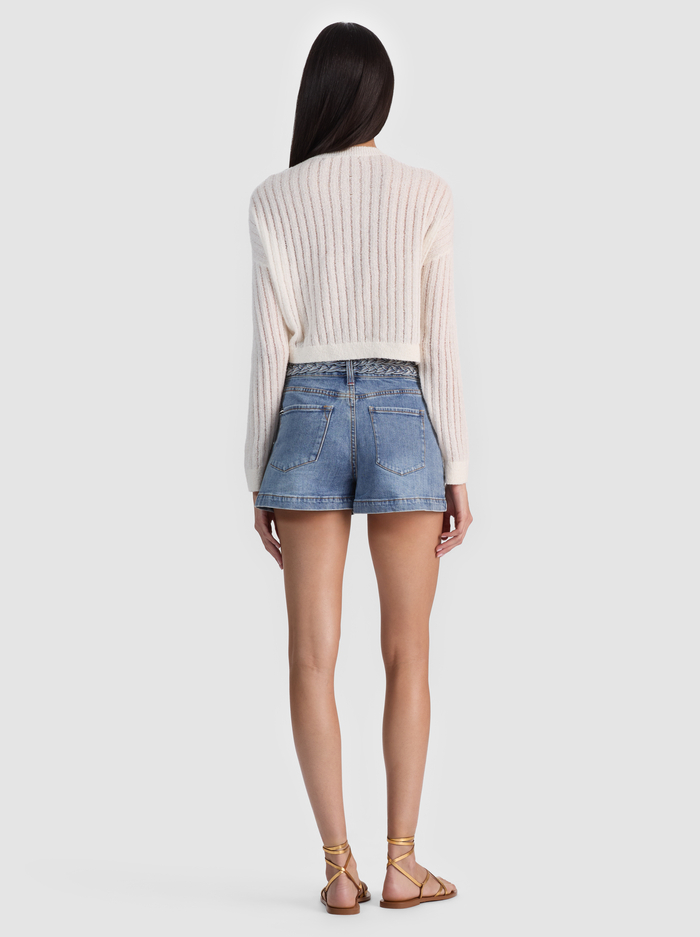 LULA DENIM SHORT - BROOKLYN BLUE image 2 - ALICE + OLIVIA