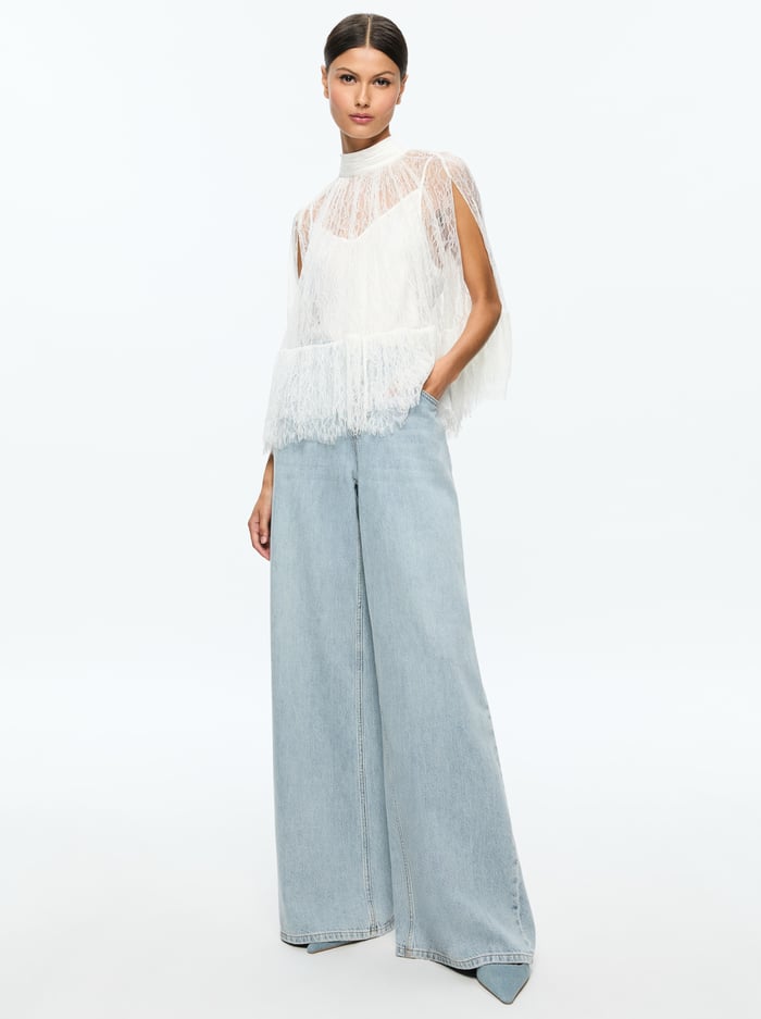 ZENON TOP WITH CAMI - OFF WHITE image 1 - Alice And Olivia