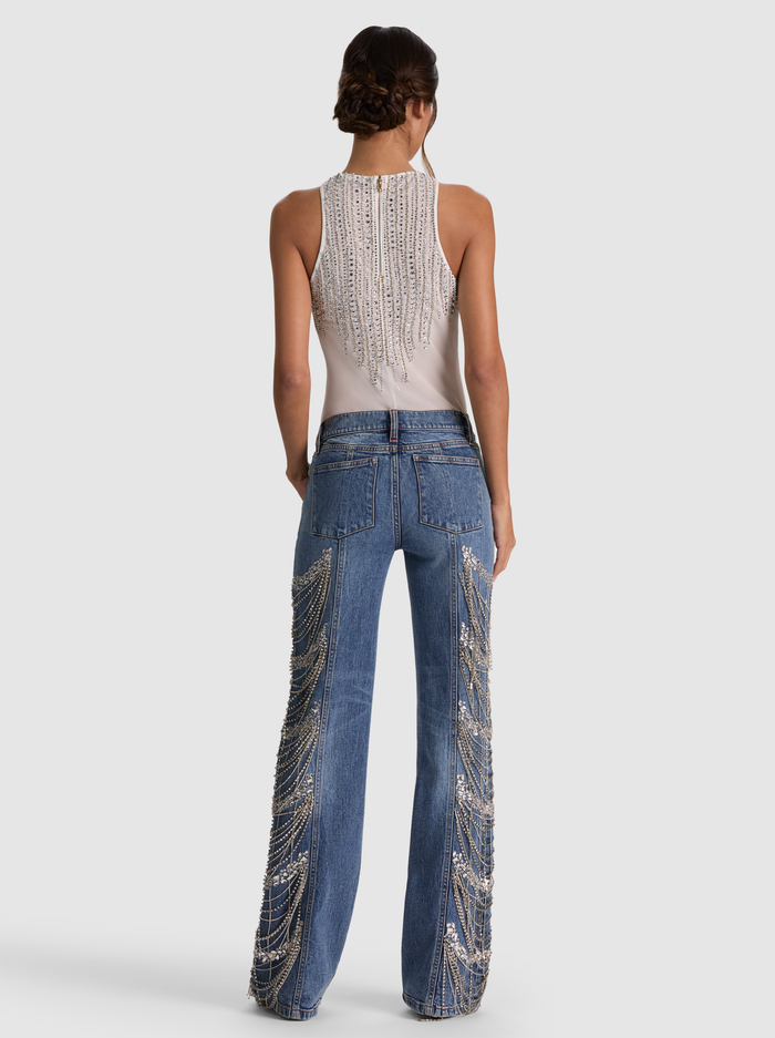 ROXIE EMBELLISHED JEAN - BROOKLYN BLUE image 2 - ALICE + OLIVIA
