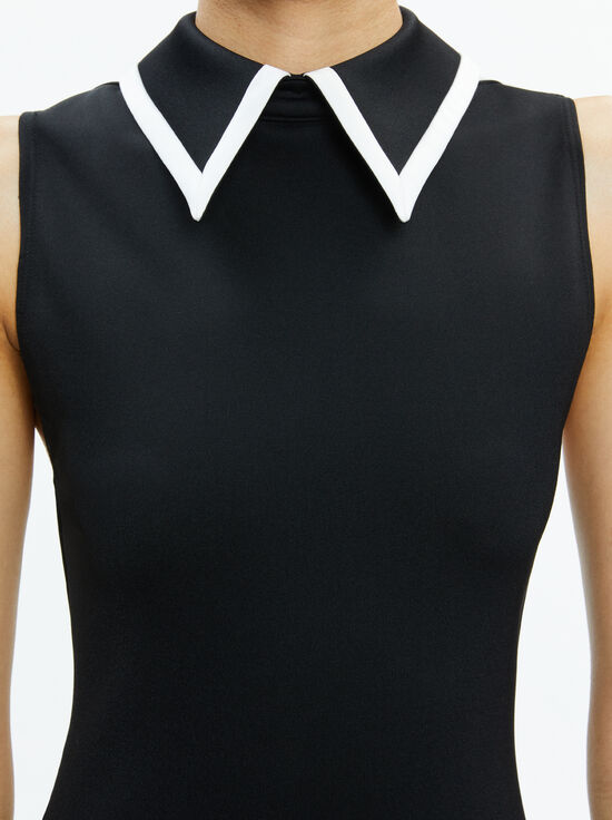 BLACK/OFF WHITE-WYNELL MINI DRESS