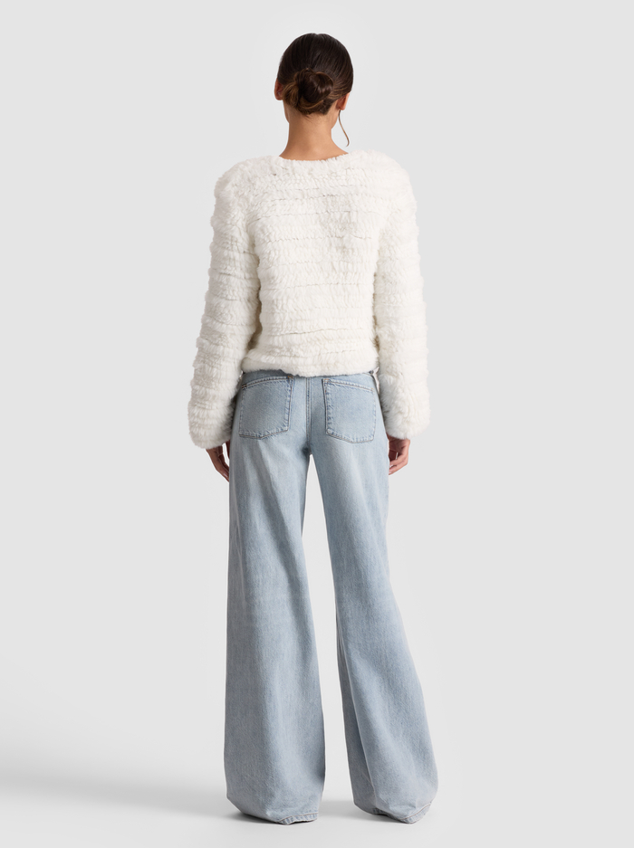 FAWN FAUX FUR JACKET - ECRU image 2 - Alice And Olivia