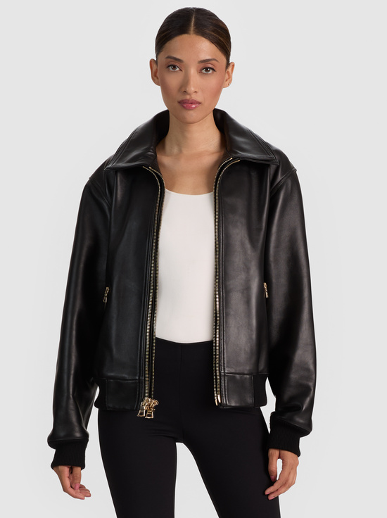 COLLINS DOUBLE LAYER LEATHER JACKET