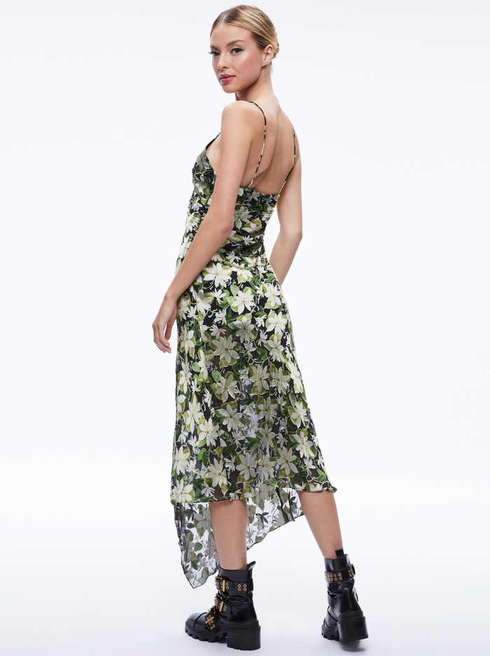 SHAWNA ASYMMETRICAL SLIP DRES - MOONLIGHT FLORAL image 1 - Alice And Olivia