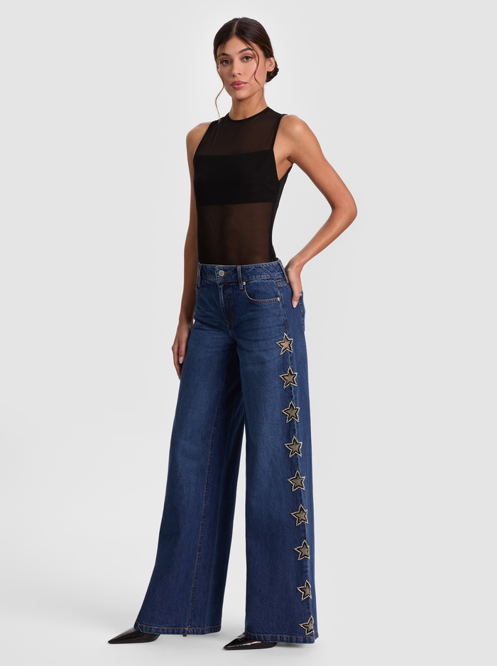 AMAZING EMBELLISHED JEAN - DARK RINSE image 1 - Alice And Olivia