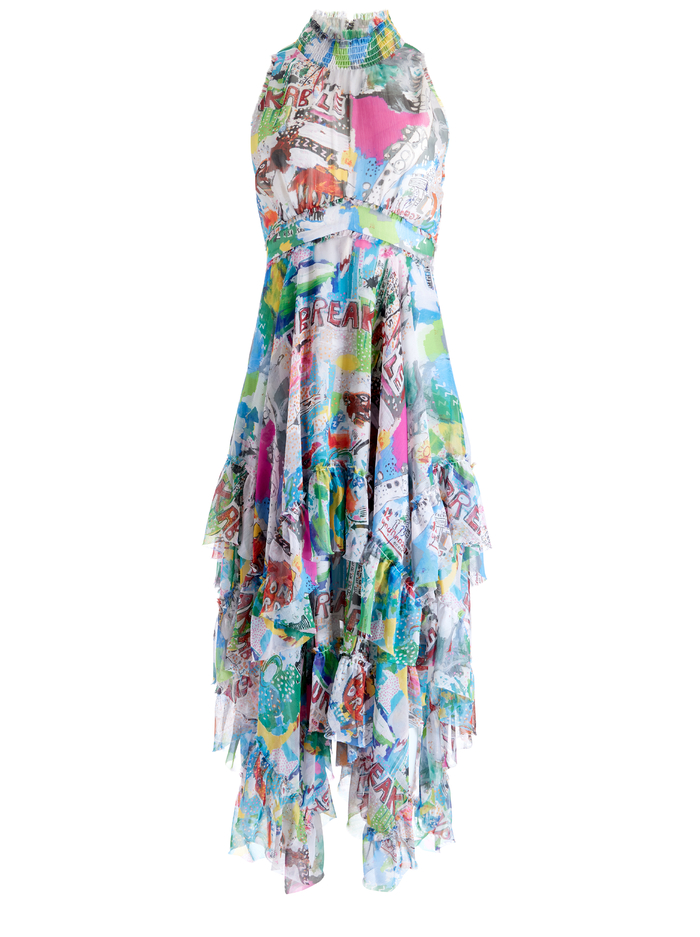 A+O X BASQUIAT EVELYN MAXI DRESS - UNBREAKABLE image 5 - Alice And Olivia