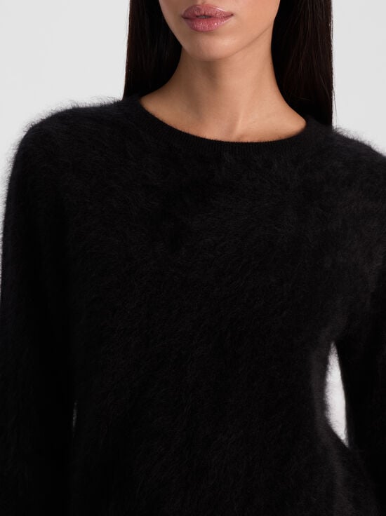 BLACK-CAROLEE CASHMERE PULLOVER