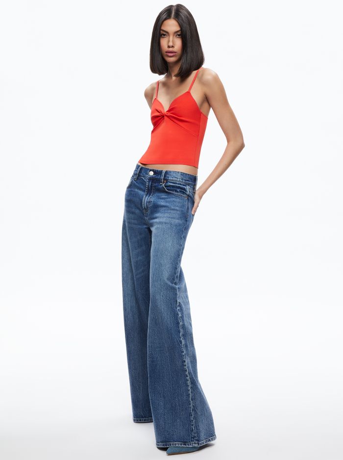 RHONA TWIST FRONT TANK - CHILI PEPPER image 4 - Alice And Olivia