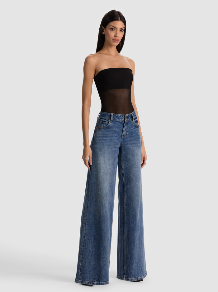 BANDEAU STRAPLESS BODYSUIT - BLACK image 1 - ALICE + OLIVIA