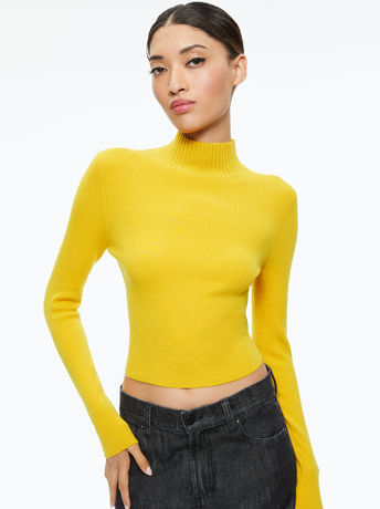 TUSCANY-SENAIDA CROPPED MOCK NECK PULLOVER
