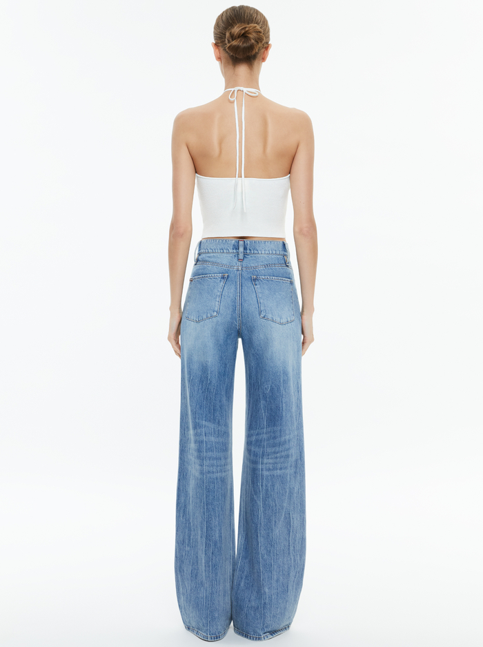 LINNIE RUCHED HALTER - SOFT WHITE image 2 - ALICE + OLIVIA