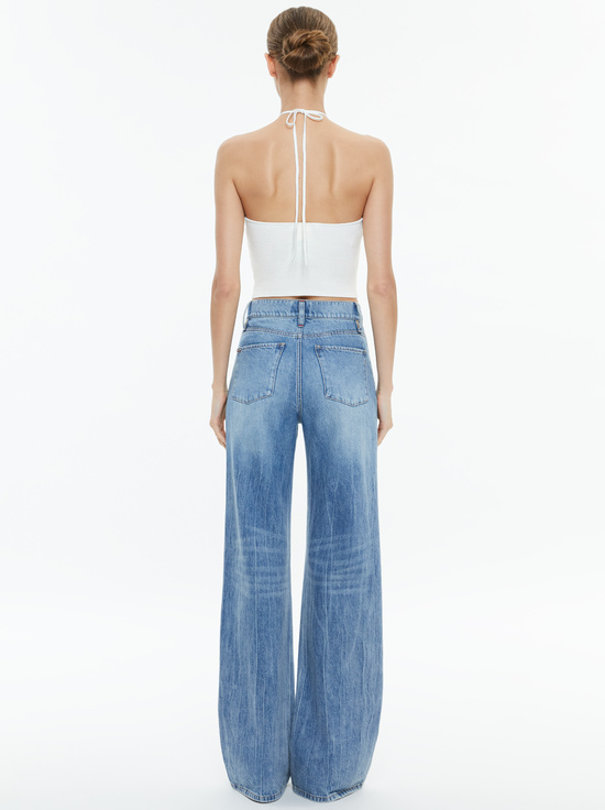 SOFT WHITE-LINNIE RUCHED HALTER