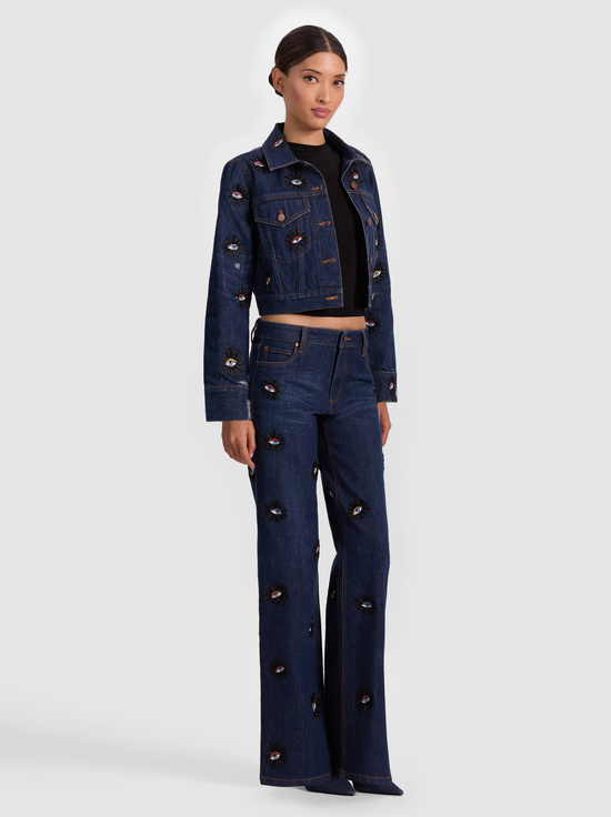 CATHERINE DARK-CHLOE EMBELLISHED DENIM JACKET