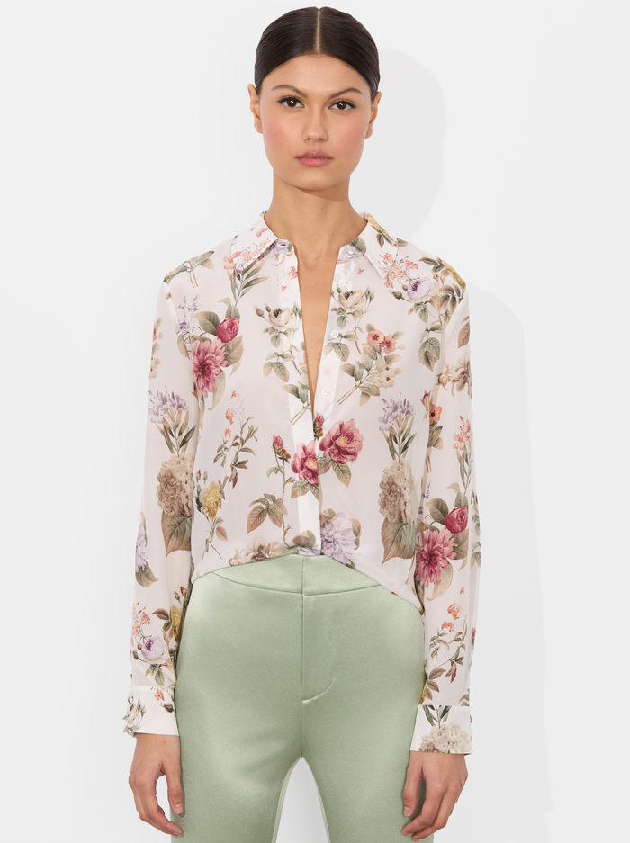 WILLA SILK BLOUSE - SWEET NOTHINGS - Alice And Olivia