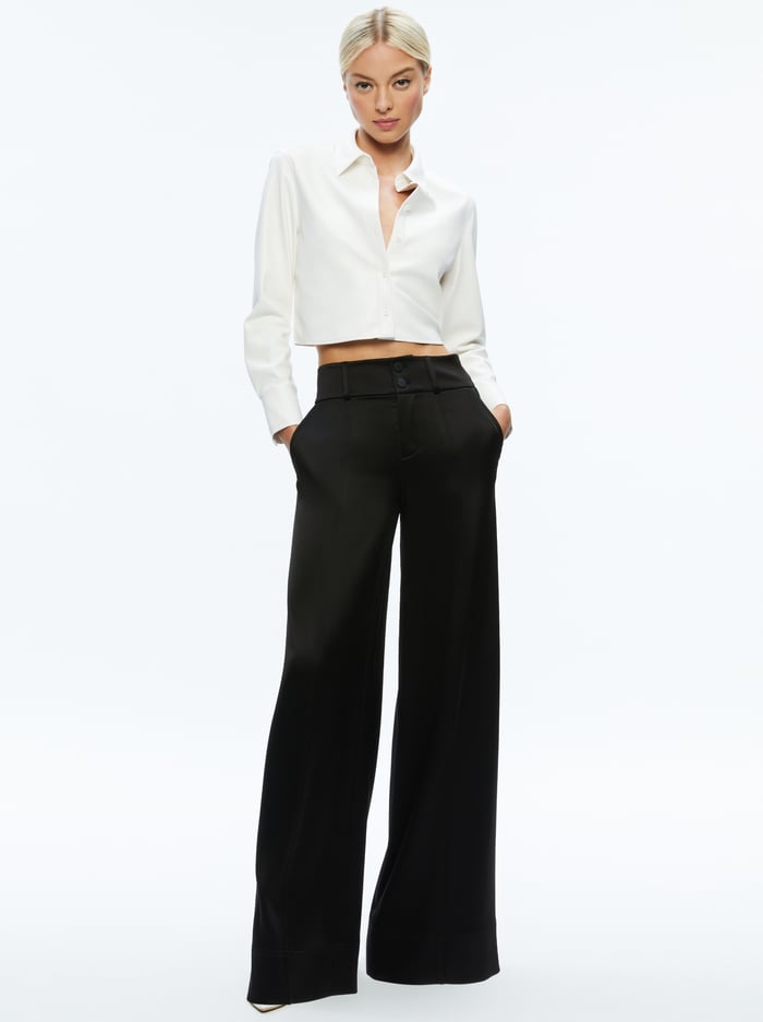 LEON VEGAN CROP TOP - OFF WHITE image 2 - Alice And Olivia