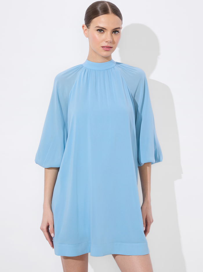 GRACEN TRAPEZE MINI DRESS - MINERAL BLUE image 2 - Alice And Olivia