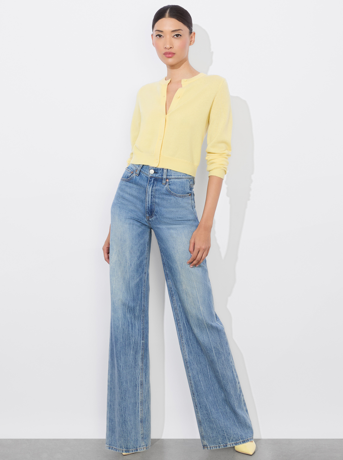DOLLIE CASHMERE CARDIGAN - BUTTER image 4 - Alice And Olivia
