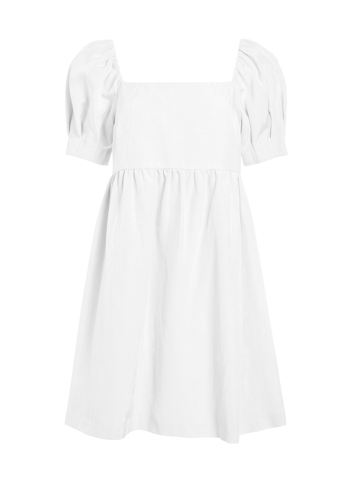 BAUERY PUFF SLEEVE MINI DRESS - WHITE image 5 - Alice And Olivia