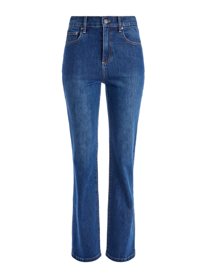 AMAZING HIGH RISE STRAIGHT FULL LENGTH JEAN - LOVE TRAIN image 5 - Alice And Olivia