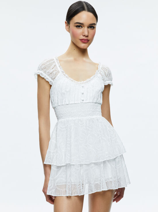 OFF WHITE-GRACIE RUFFLE ROMPER