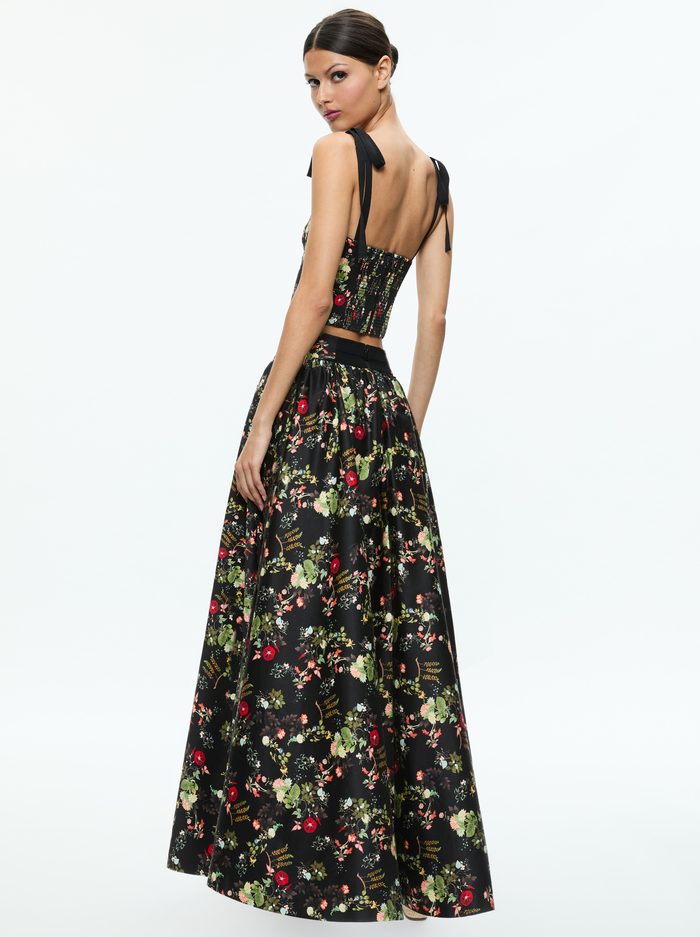 NILDA VOLUMINOUS SKIRT - BLUSH KISS BLACK image 2 - Alice And Olivia