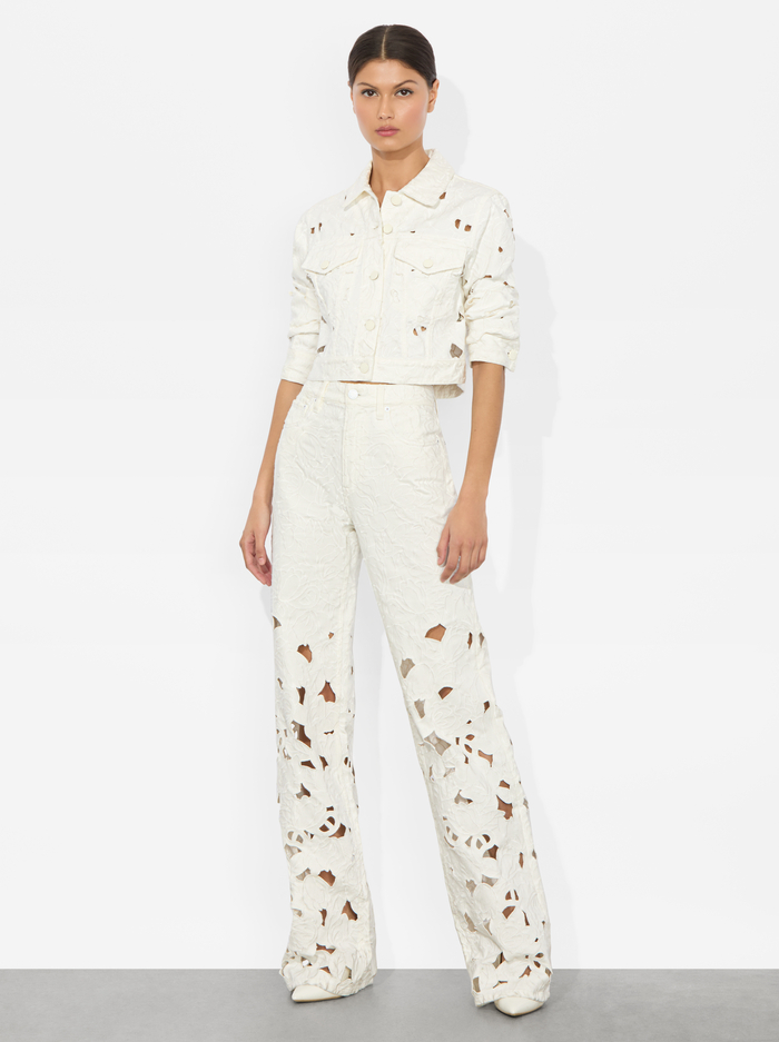 WEEZY EYELET JEAN - OFF WHITE image 1 - Alice And Olivia