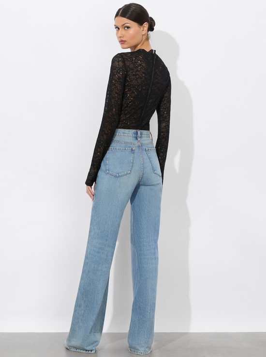BLACK-TAEYN LACE BODYSUIT