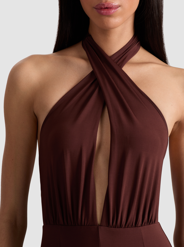 EVELINA MAXI DRESS - MOCHA image 1 - Alice And Olivia