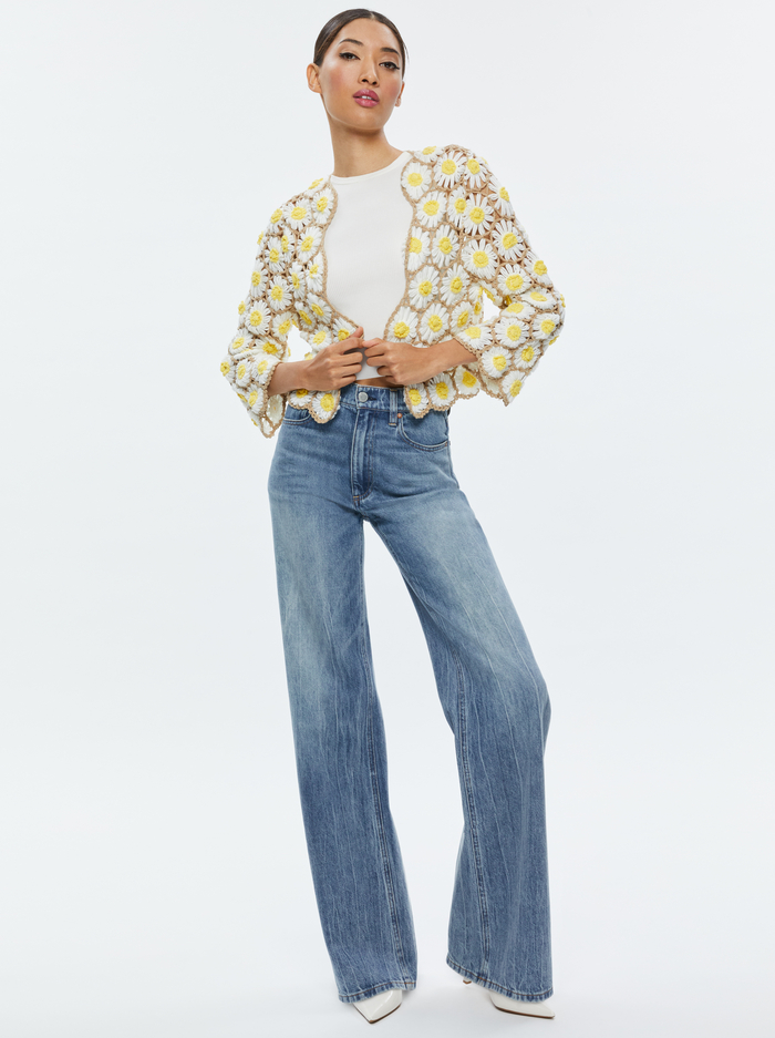 ANDERSON DAISY CROCHET CARDIGAN - MULTI image 1 - Alice And Olivia
