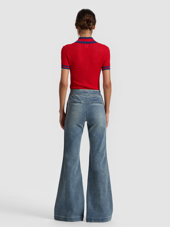 ALBERTINE BLUE-DYLAN STRIPED JEAN