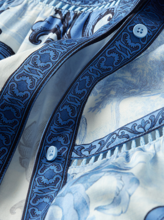 SCROLL SYMPHONY-GENEVA MIDI DRESS