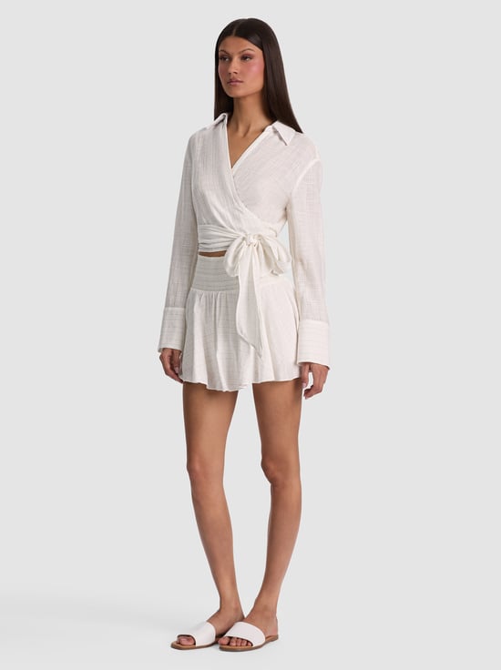 OFF WHITE-HANNON WRAP TOP