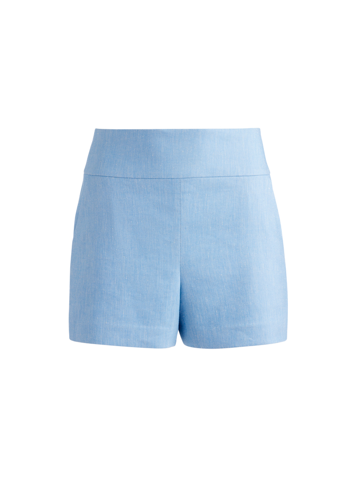 DONALD LINEN HIGH WAISTED SHORT - CHAMBRAY image 5 - Alice And Olivia