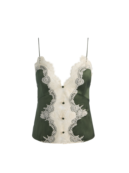 DARK FERN-JULIETTA LACE SLIP TOP