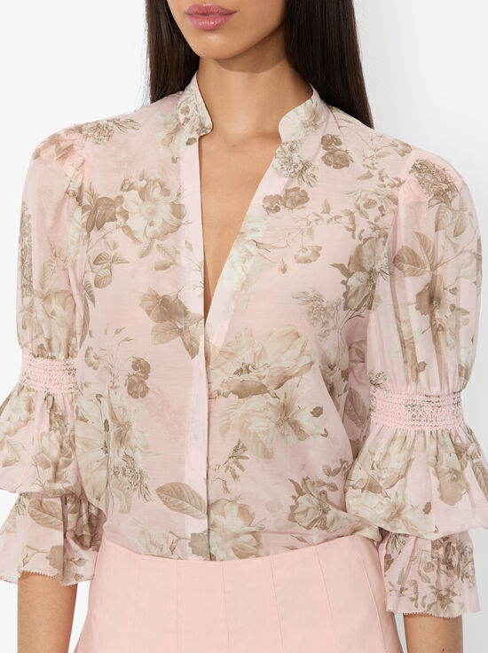 MEADOW-ILAN SMOCKED BLOUSE