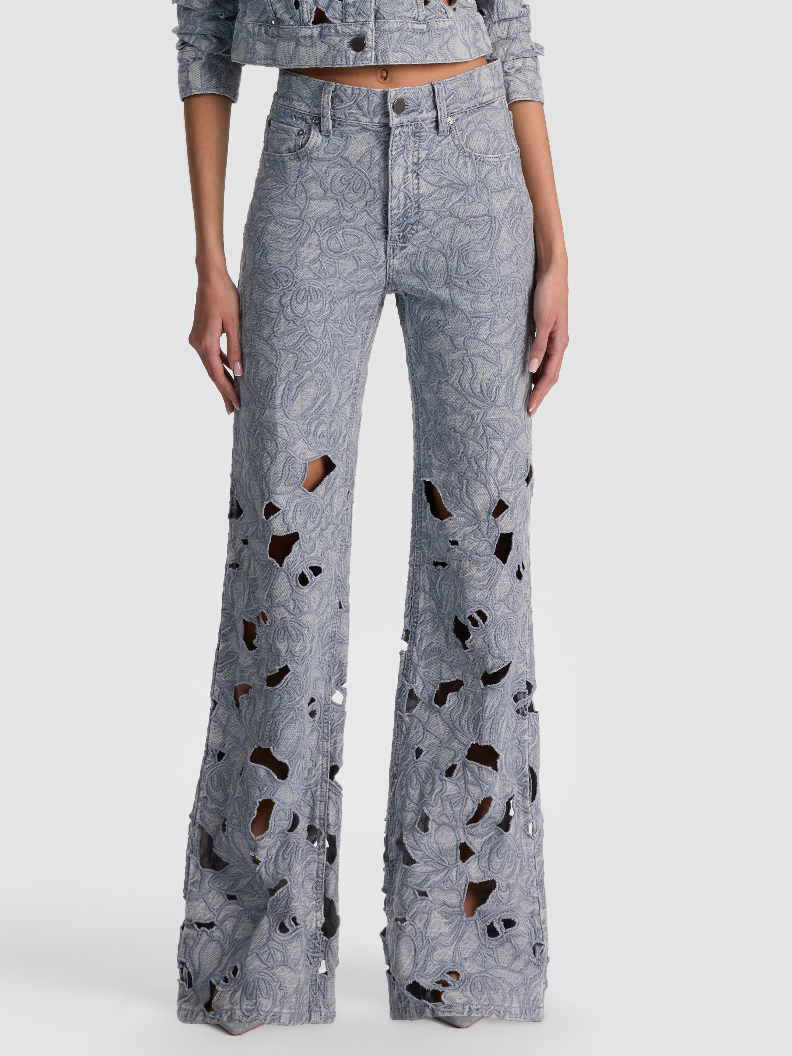 CHIC LASERCUT JEAN in ROCKSTAR BLUE | ALICE + OLIVIA