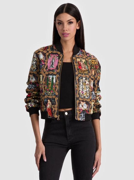 ENCHANTED TAROT-ASHER EMBELLISHED VARSITY JACKET