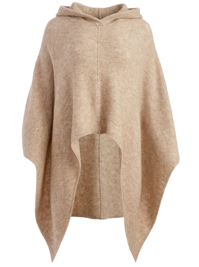ZANDRA HOODED PULLOVER PONCHO - OATMEAL image 5 - Alice And Olivia