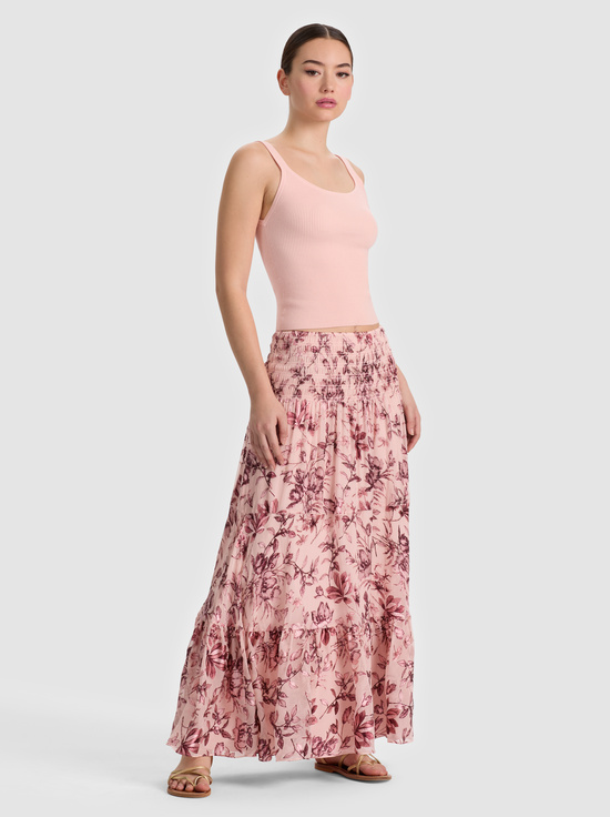MYSTIC GARDEN ENGLISH ROSE-STEVIE MAXI SKIRT