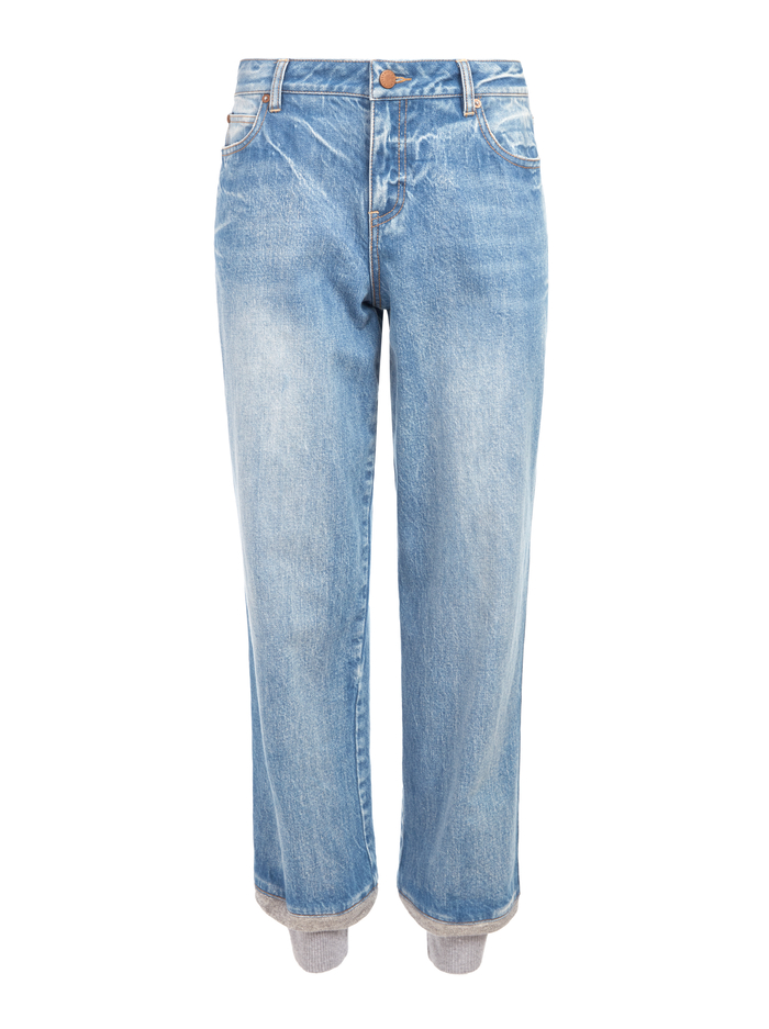 KESHA LOW RISE JEAN W RIB - BEST INTENTIONS image 5 - ALICE + OLIVIA
