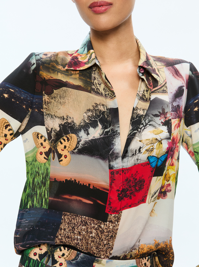 WILLA SILK BLOUSE - ECO FUSION image 3 - Alice And Olivia