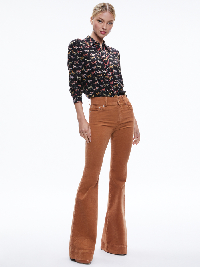 WILLA SILK BLOUSE - RODEO BLACK image 4 - ALICE + OLIVIA