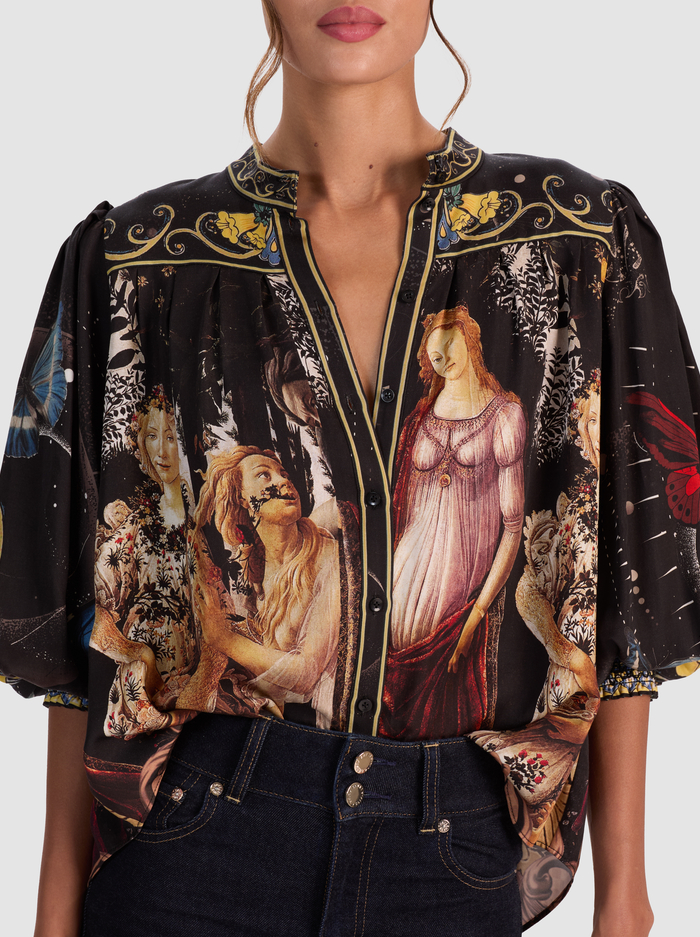 CORA BUTTON DOWN BLOUSE - MUSE image 3 - Alice And Olivia