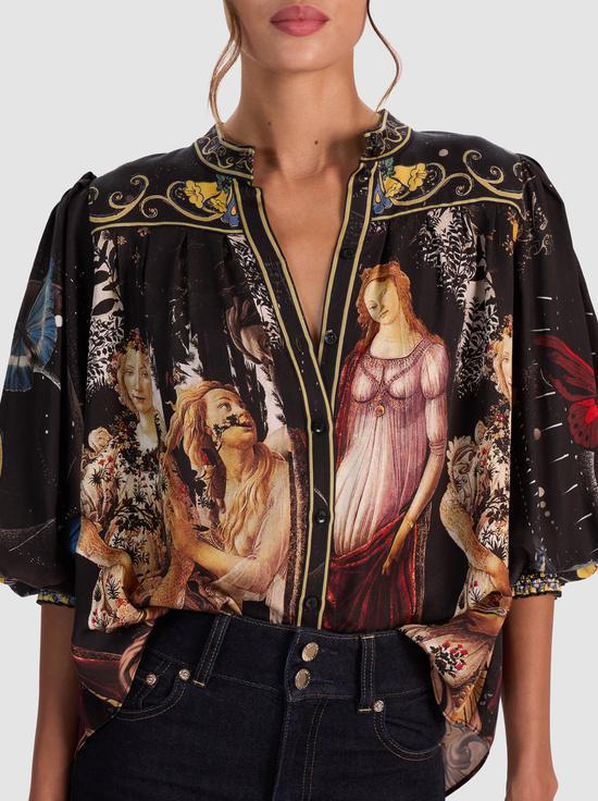 MUSE-CORA BUTTON DOWN BLOUSE