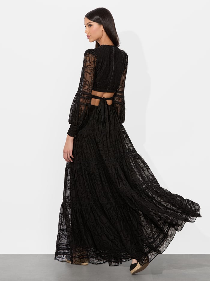 PATRICA TIERED DRESS - BLACK image 4 - Alice And Olivia