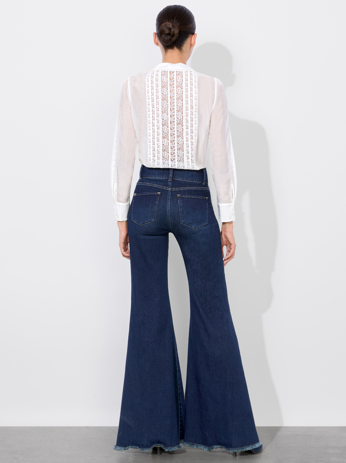 KURT MIXED MEDIA BLOUSE - OFF WHITE image 2 - Alice And Olivia